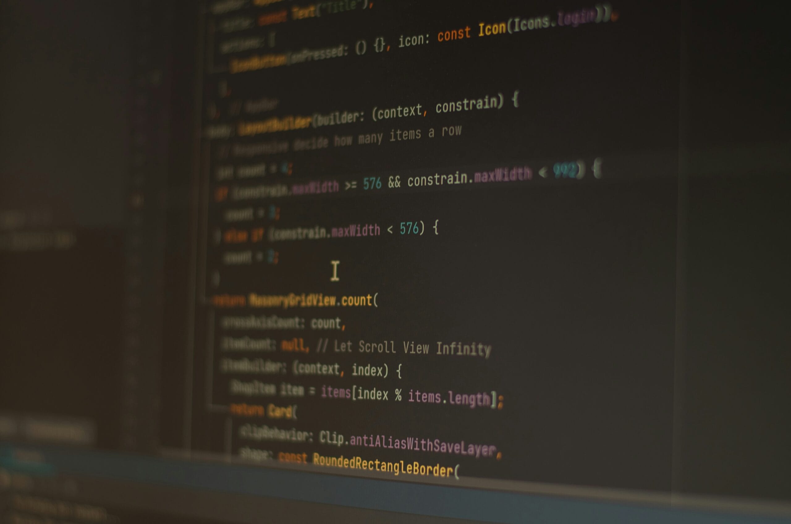 a computer screen with a bunch of code on it